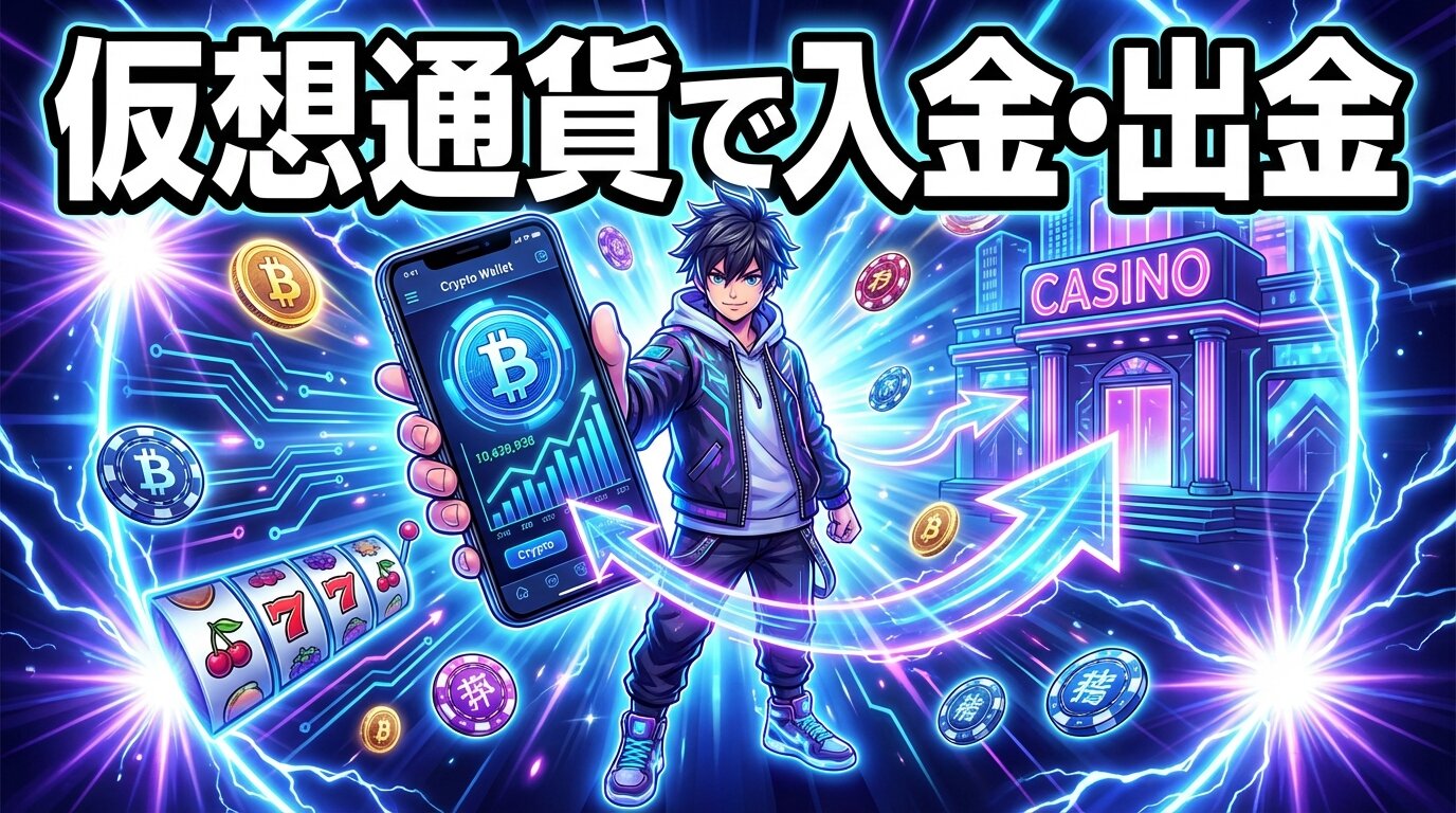 仮想通貨でオンラインカジノに入金・出金する方法｜手順・手数料・反映時間まで完全解説