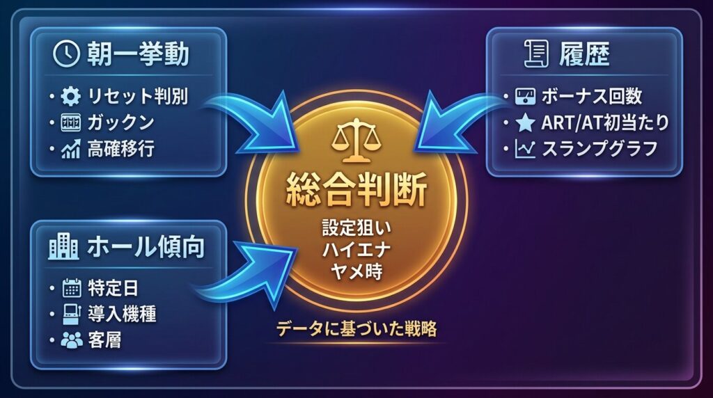 スマスロのリセット判別ポイントを整理した図