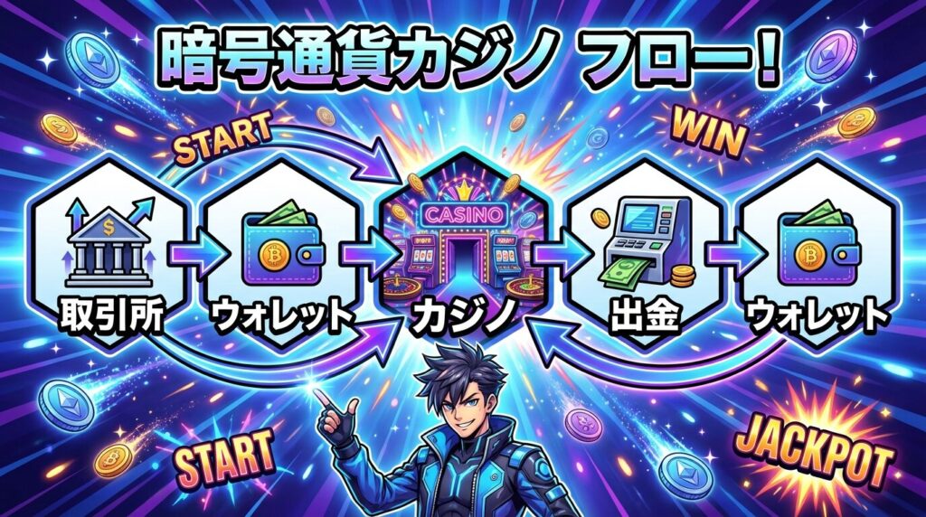 仮想通貨でオンラインカジノに入金する方法