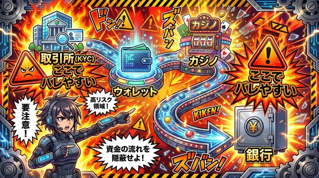 仮想通貨カジノがバレる主なケース