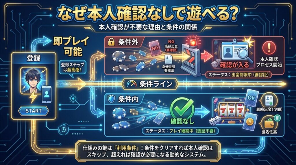 本人確認不要カジノ 仕組み