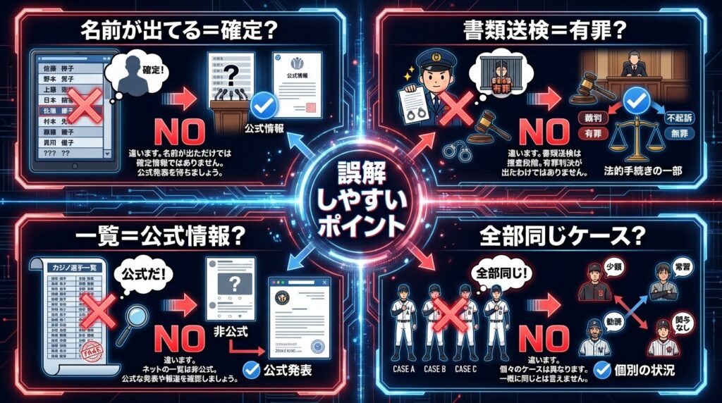 オンラインカジノ野球選手誤解