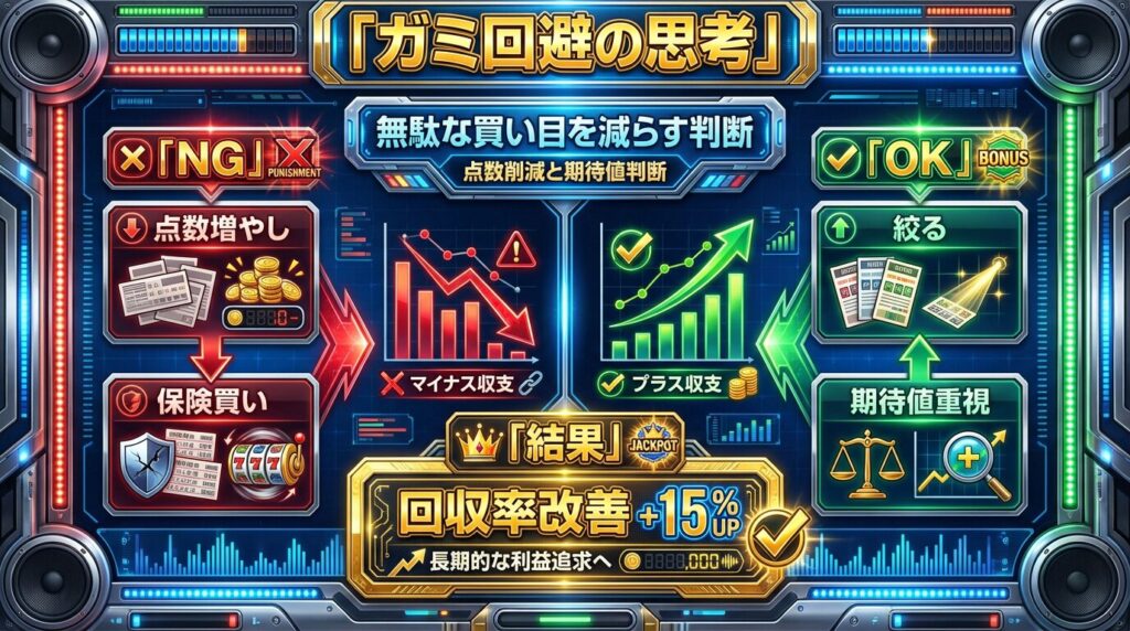 ガミる防止方法