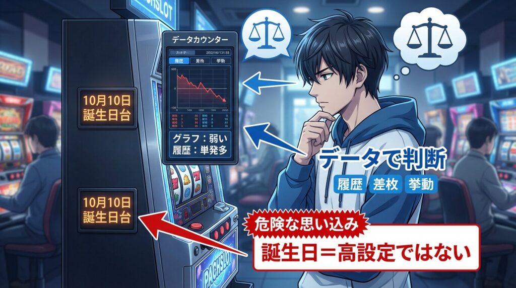 スロット誕生日をデータで判断する視点