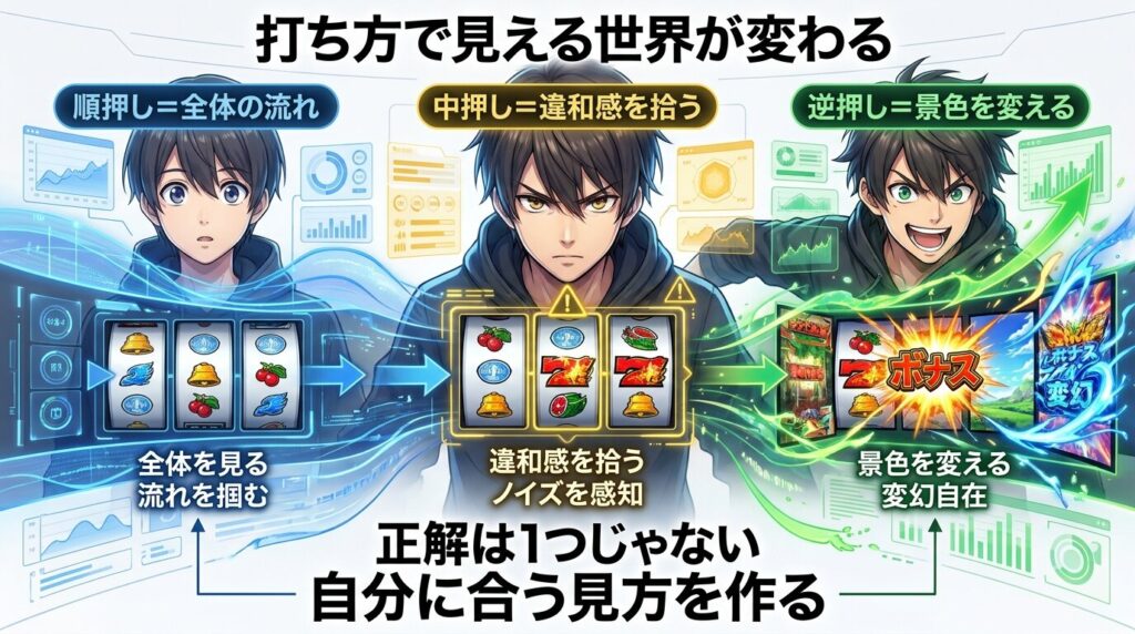 ニューパルサーbt 打ち方の違い