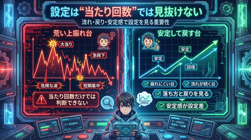 ニューパルサーbt 設定の見方