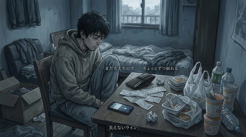  パチンカスの末路が見える生活崩れの一場面