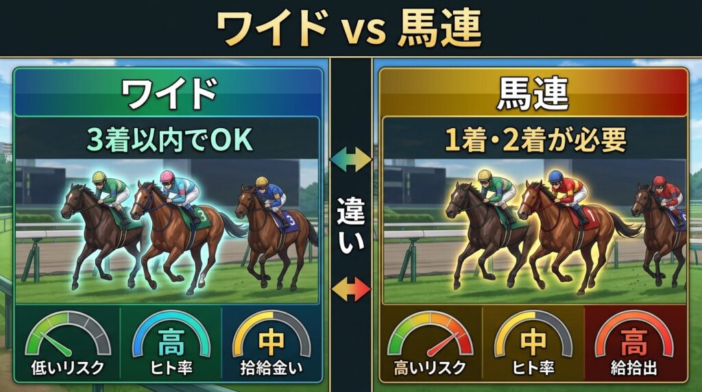 ワイドと馬連の違い