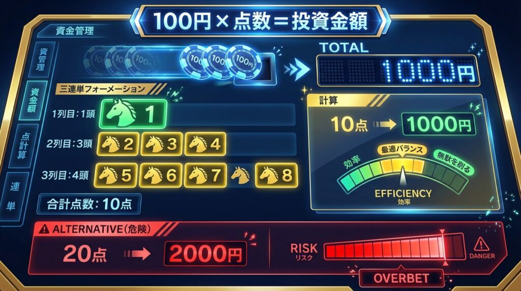 三連単フォーメーション予算例