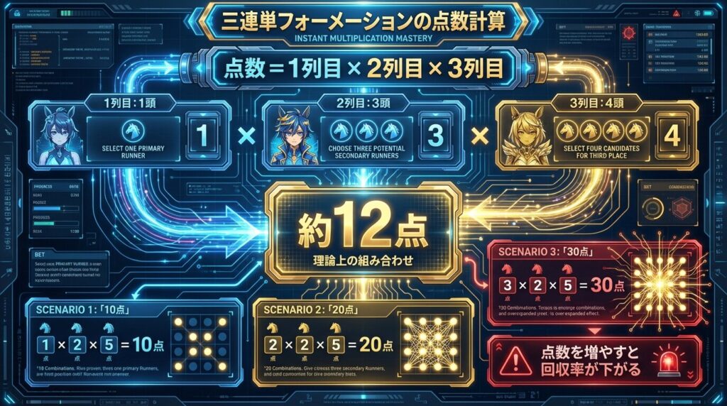三連単フォーメーション点数計算