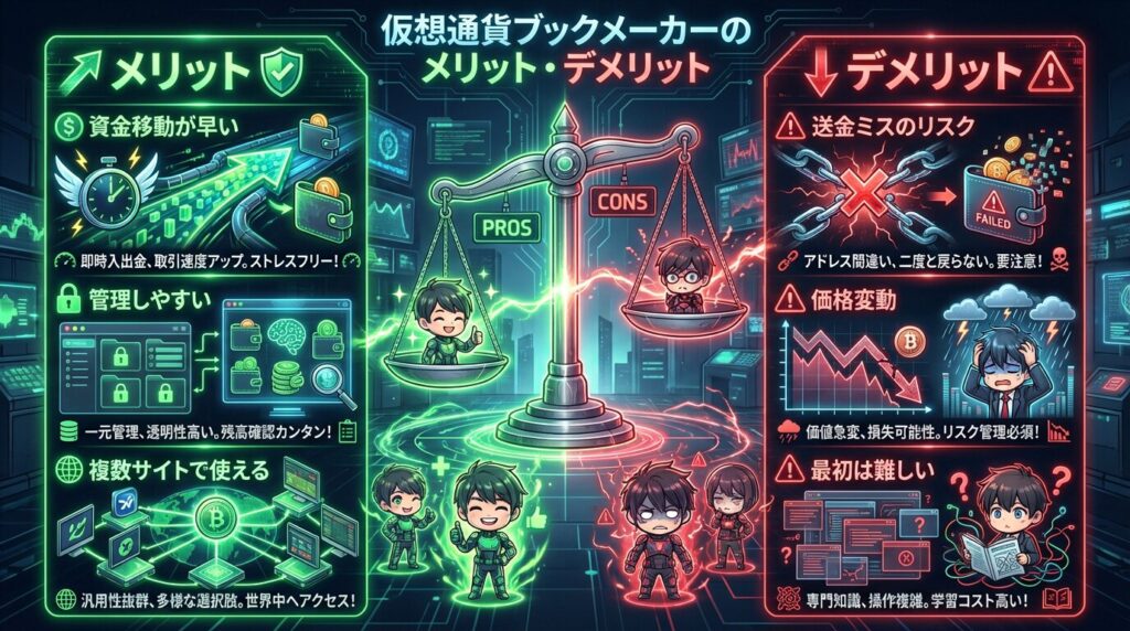 仮想通貨 ブックメーカー メリット デメリット