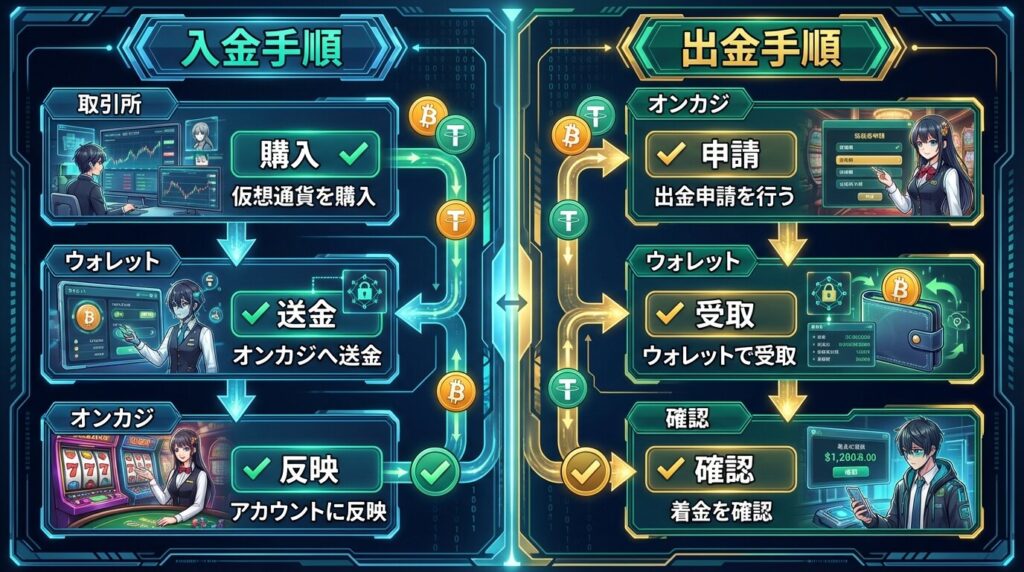 仮想通貨 入金 出金 手順