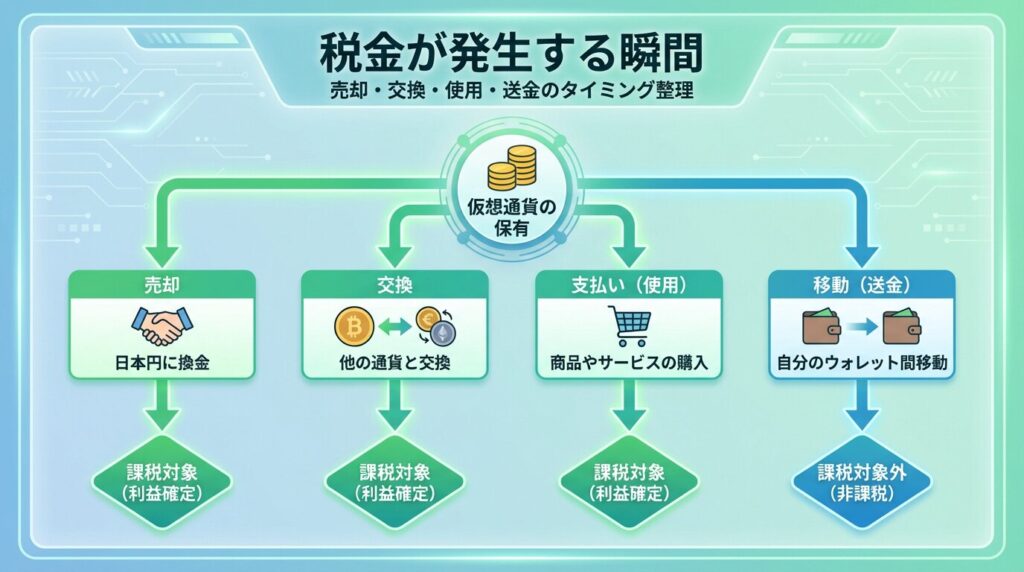 仮想通貨 税金 発生タイミング