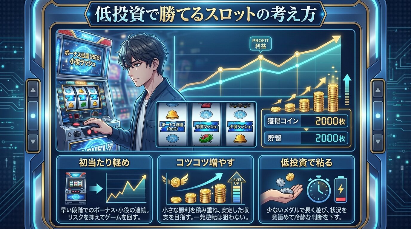 低投資で勝てるスロットの考え方