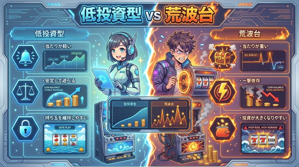 低投資と荒波台の違い