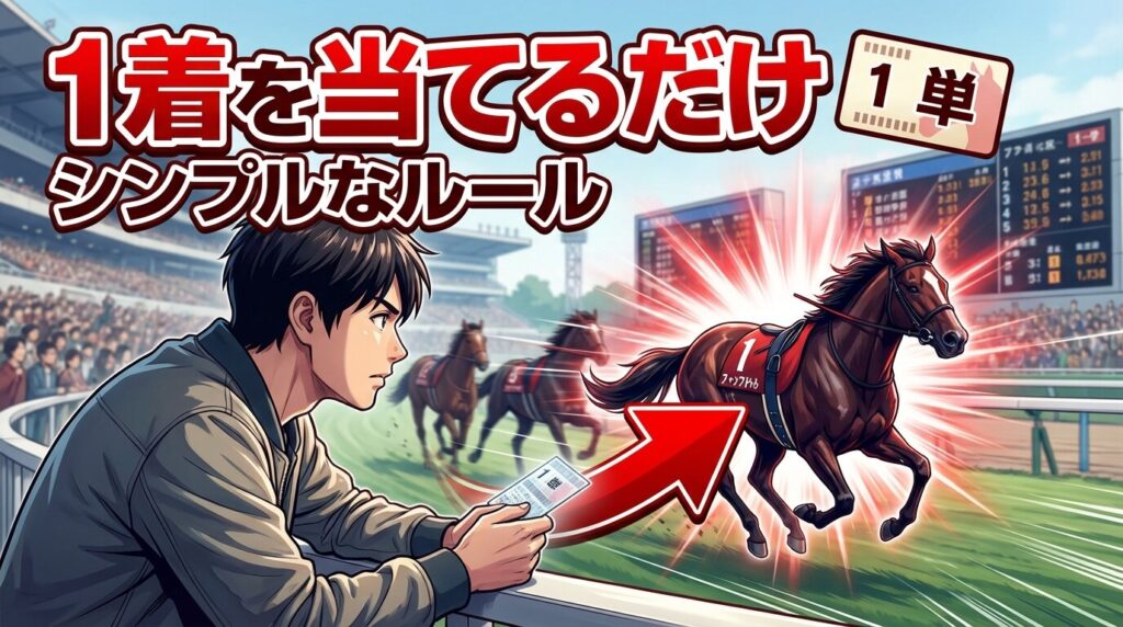 単勝の仕組みを視覚的に理解するイメージ