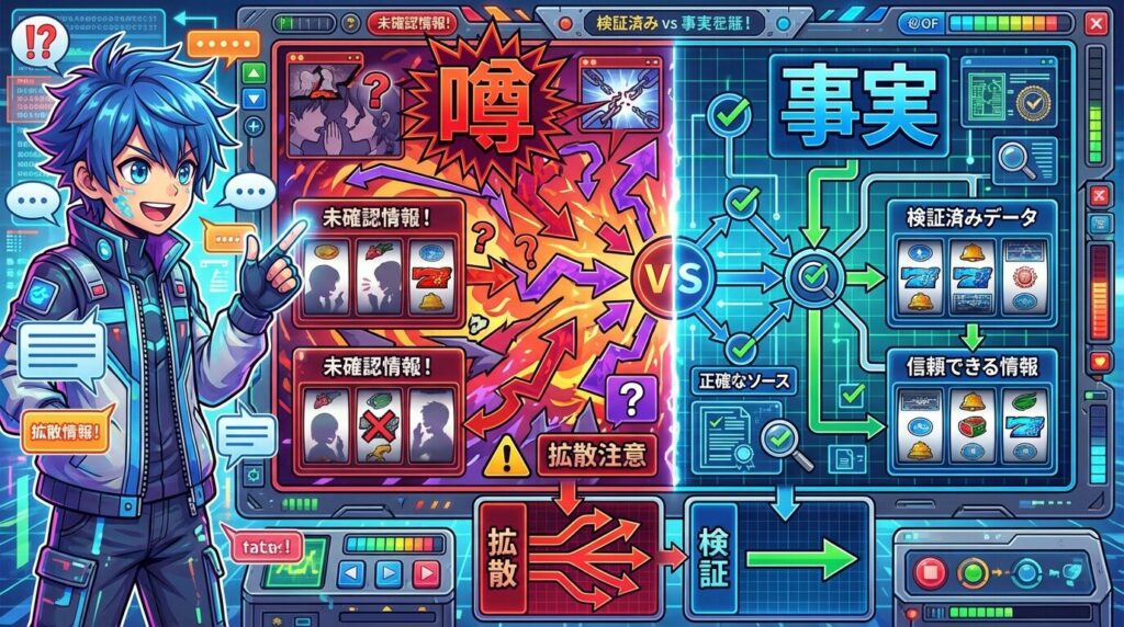 噂と事実の違い図