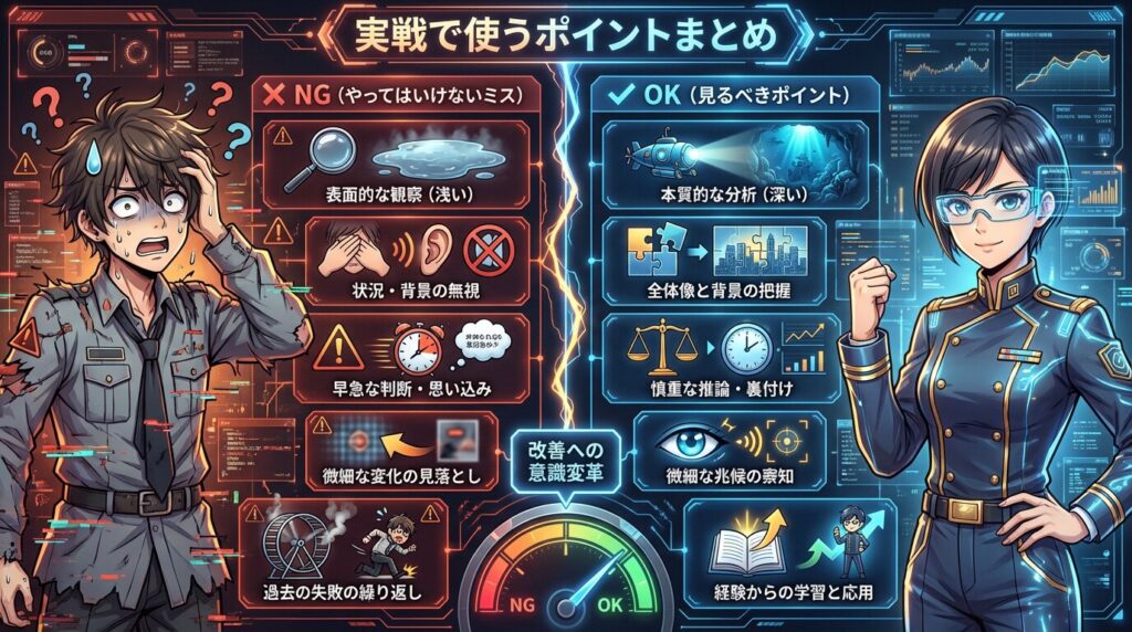 実戦ポイントまとめ