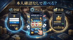 本人確認不要カジノ 出金 イメージ