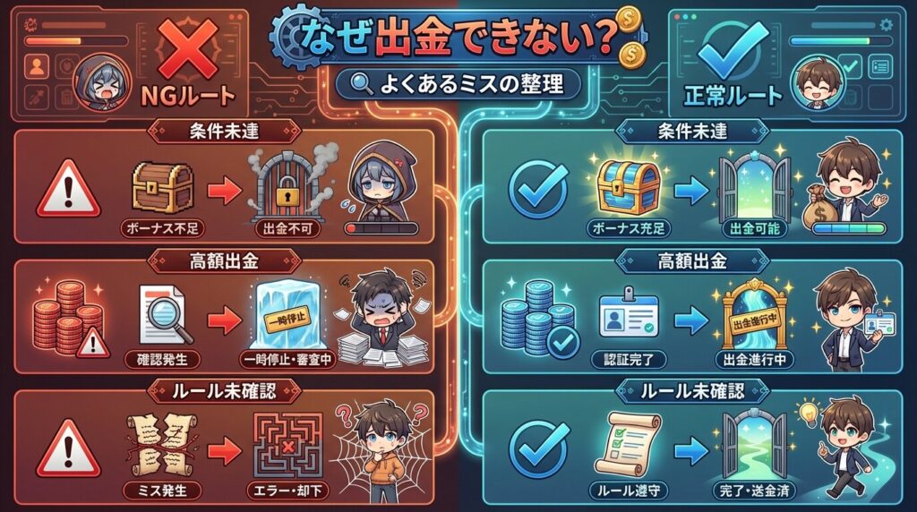 本人確認不要カジノ 出金できない理由