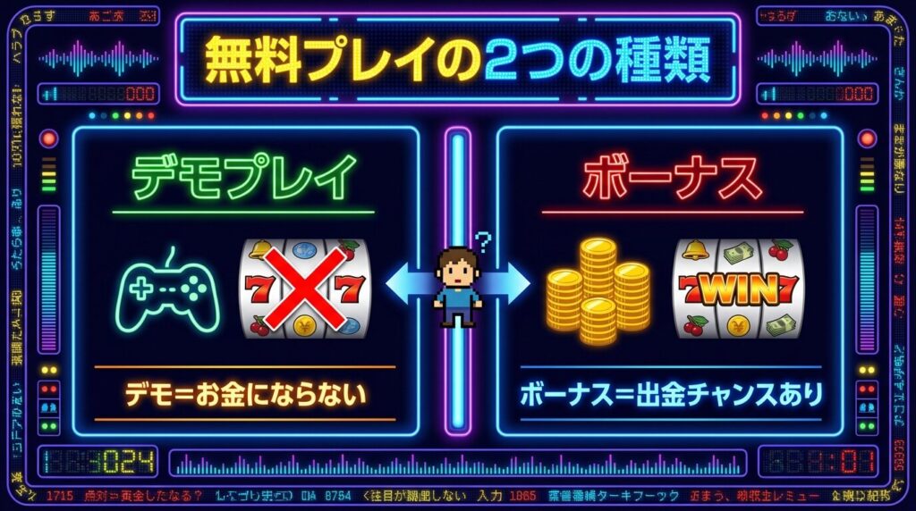 無料プレイの種類を比較する図