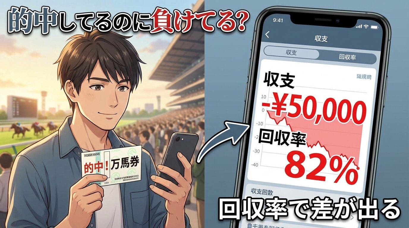競馬 回収率 計算 の本質を示すビジュアル