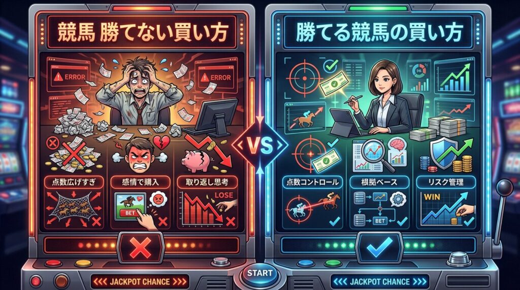 競馬で勝てない買い方と勝てる考え方の違い