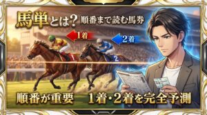 馬単とは 順番まで当てる馬券のイメージ