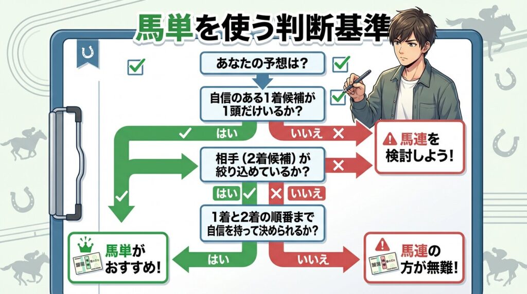 馬単を使う判断基準チェックリスト