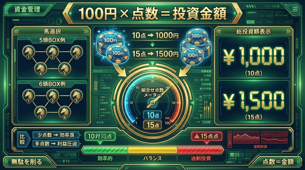 馬連 ボックス 金額 計算