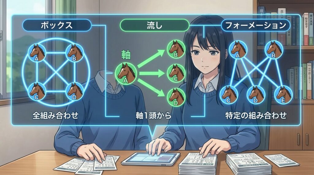 馬連の買い方イメージ