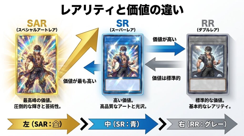 SAR SR RR レアリティ比較