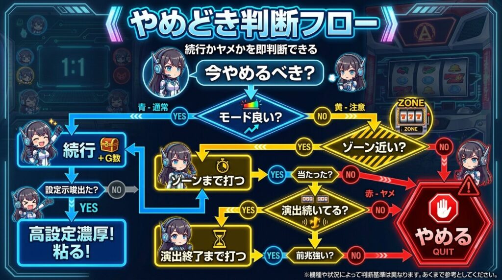 いざ番長のやめどき判断フローチャート