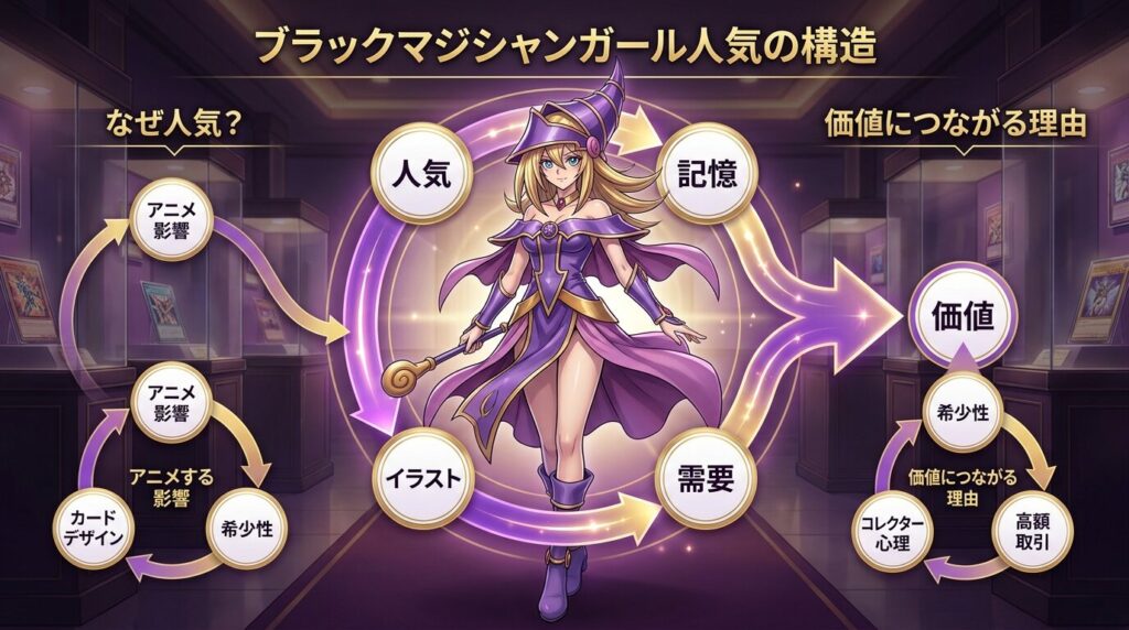  ブラックマジシャンガールの人気構造