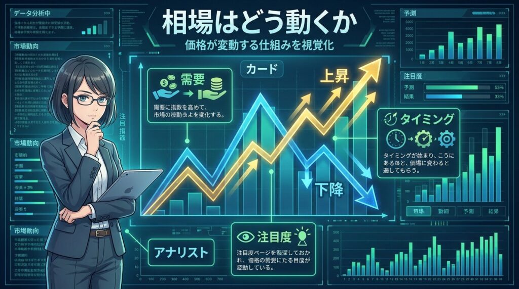 ブラックマジシャンガールの相場の動きイメージ