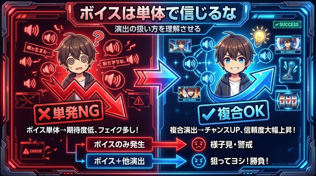 ボイスと演出の正しい見方