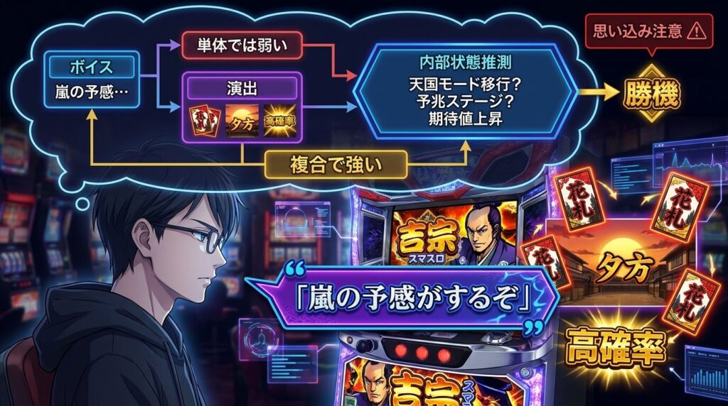 ボイス・演出から内部状態を読み取るイメージ