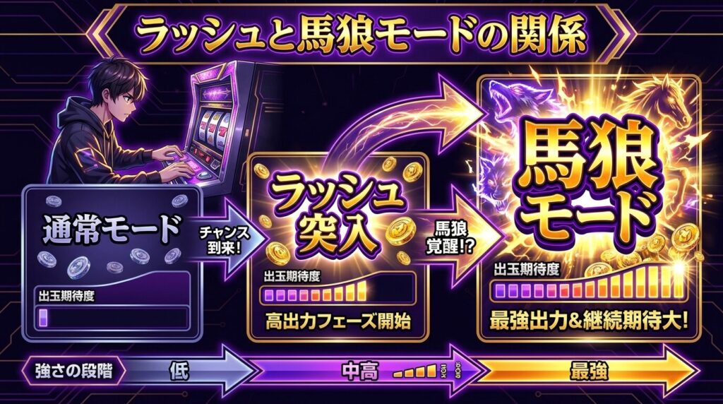 ラッシュ突入と馬狼モード
