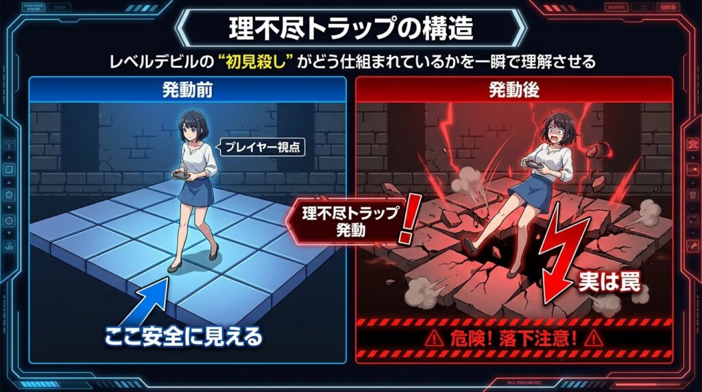 レベルデビル 罠の仕組みと初見殺しの構造