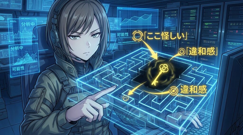 レベルデビル 鍵の場所を探すプレイヤー