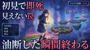 初見殺しゲームの理不尽さと中毒性を表す少女ビジュアル