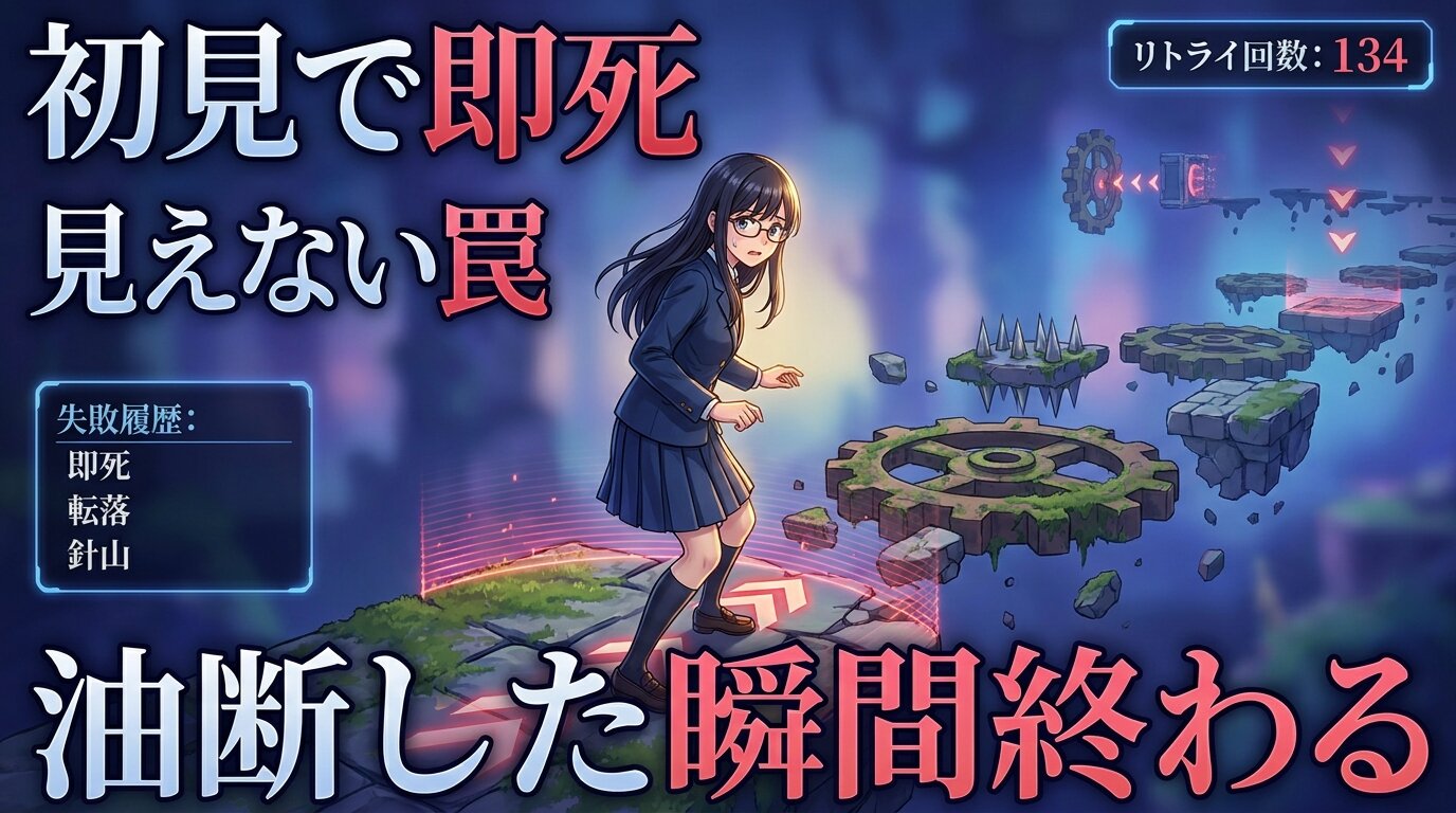 初見殺しゲームの理不尽さと中毒性を表す少女ビジュアル