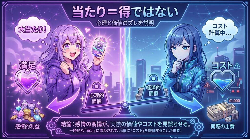 当たりと満足感の違い